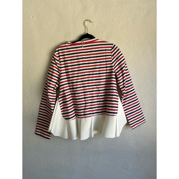 Anthropologie English Factory Woman  Striped Knit Ruffled Peplum Blouse … - Picture 10 of 12